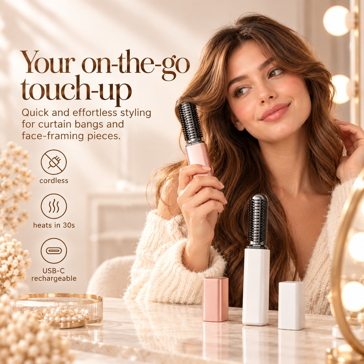 Mini Portable Hair Curler — For Styling on the Go