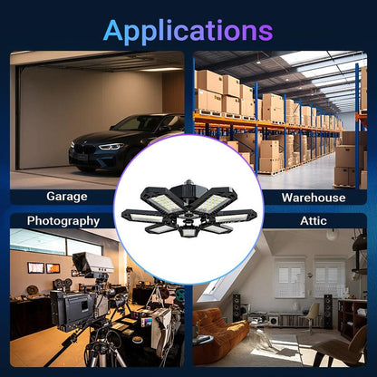 Foldable Garage Light — Bright Ceiling Light for Garages