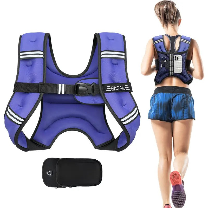 Weighted Workout Vest — for Walking, Running and Training - Purple