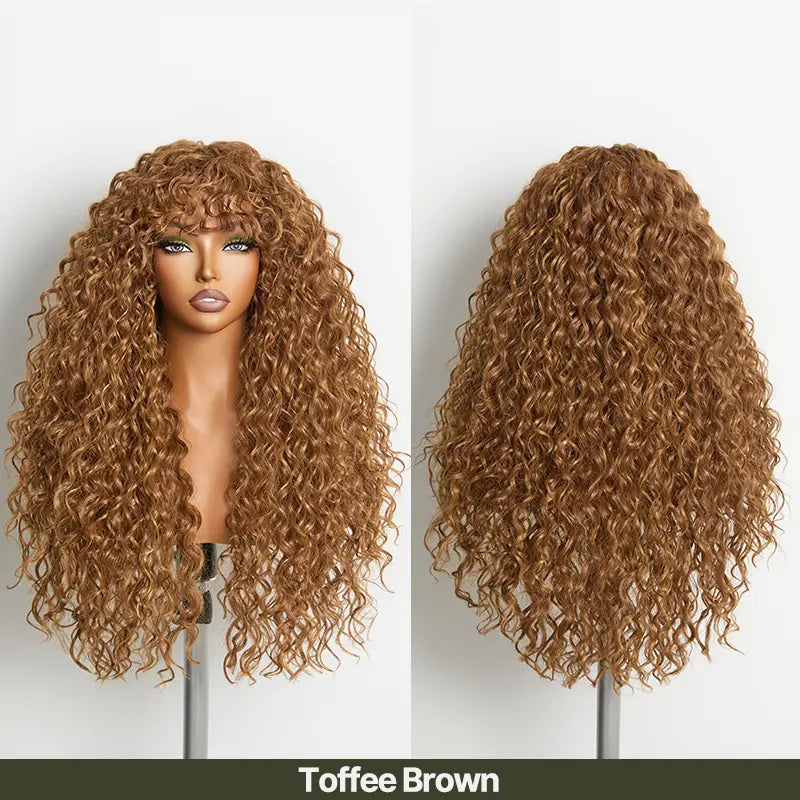 Boho Curly Wig with Bangs