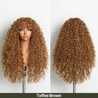 Boho Curly Wig with Bangs
