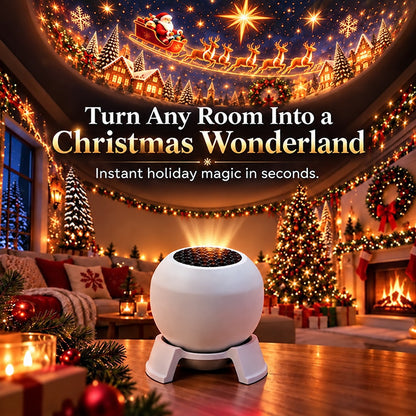 Christmas Projection Night Light — Festive Decor for Indoor Rooms