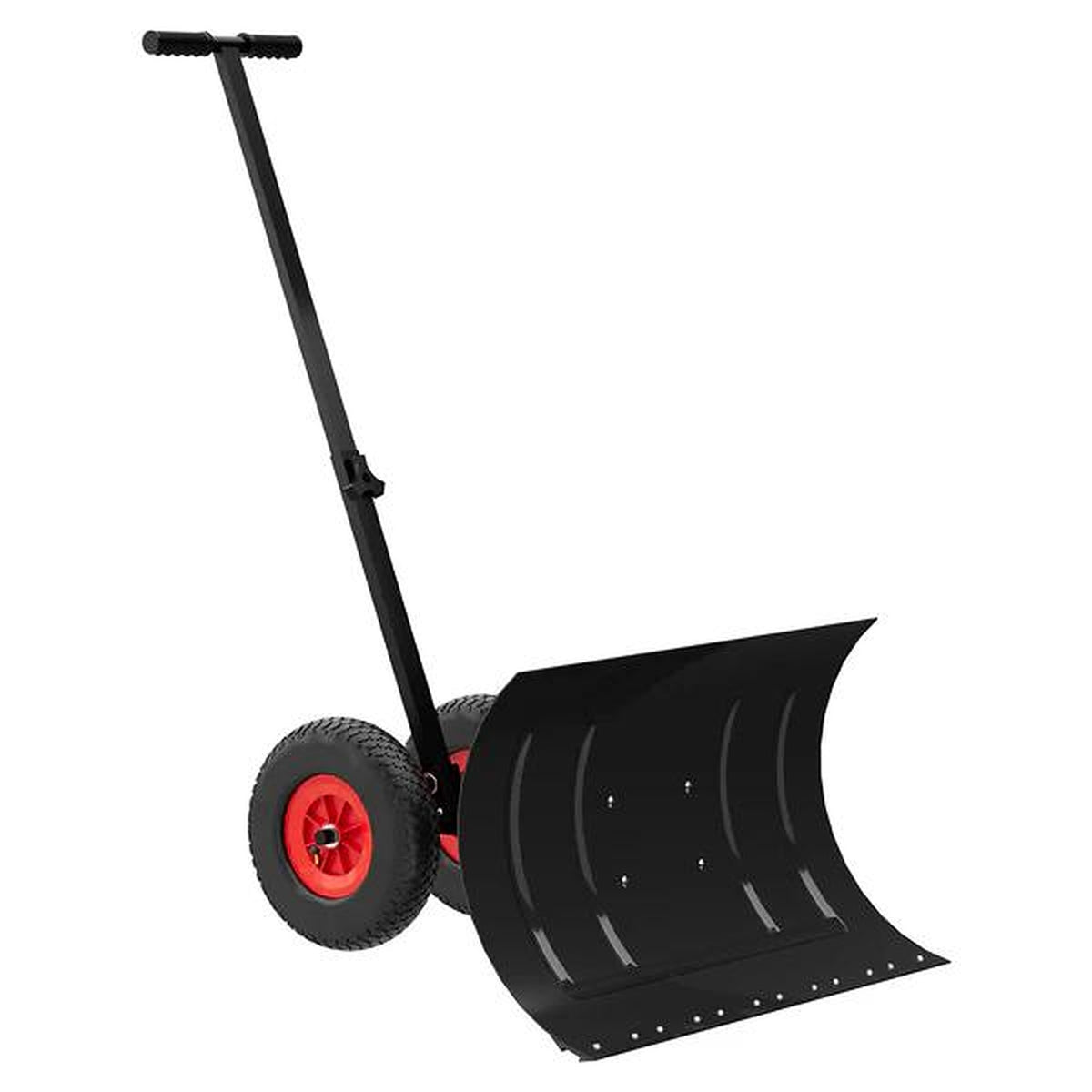 Wheeled Snow Shovel Pusher — for Driveways and Sidewalks - 30"W X 18"H-Single Lever