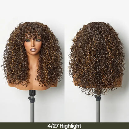 Boho Curly Wig with Bangs