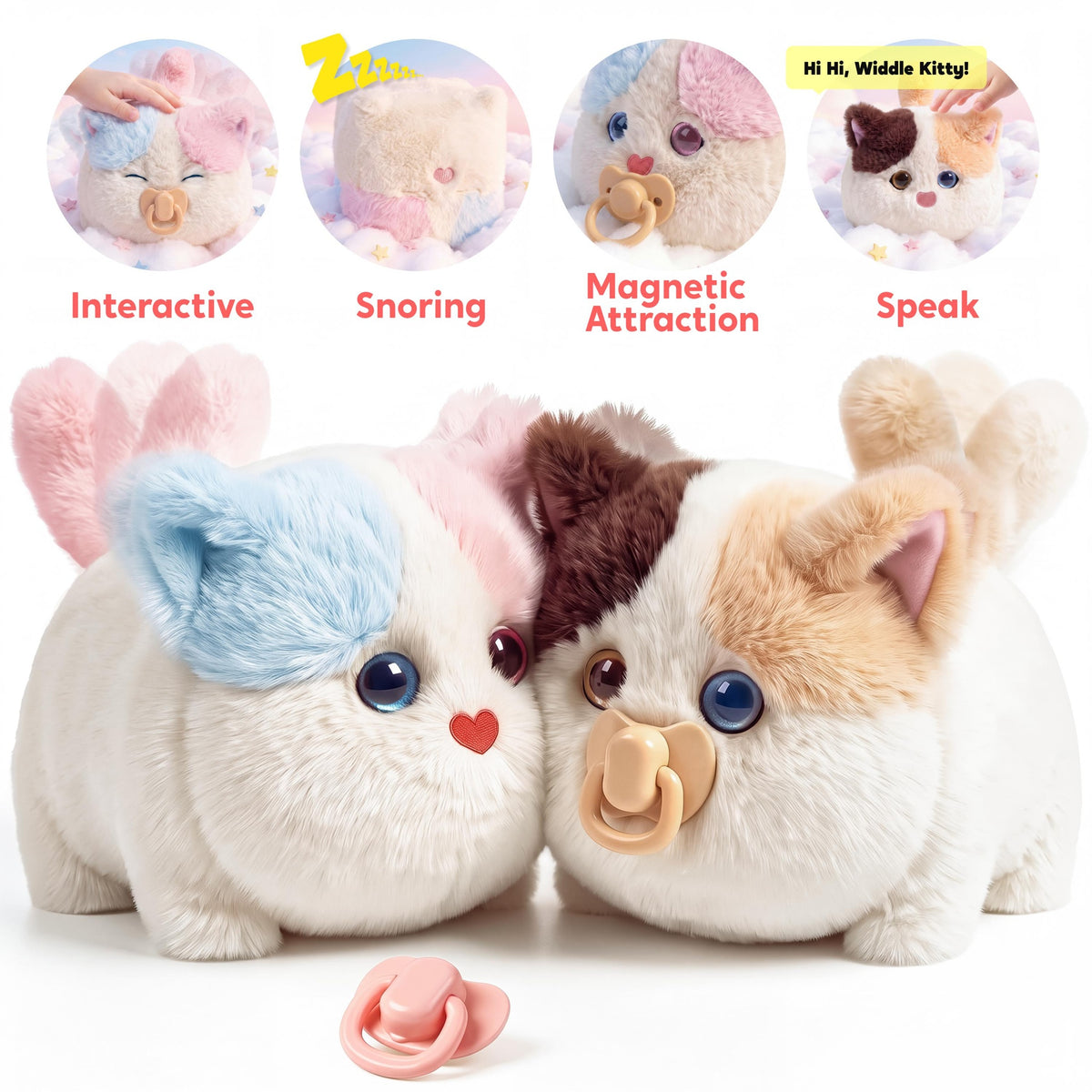 Interactive Fluffy Cat Plush Toy — for Kids Who Love Cuddles