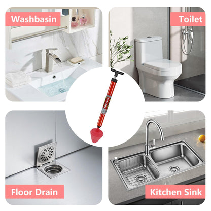 Rubber Clog Remover Plunger — for Toilets and Kitchen Drains