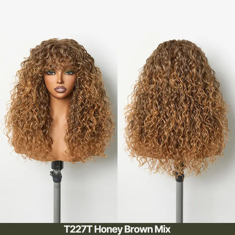 Boho Curly Wig with Bangs