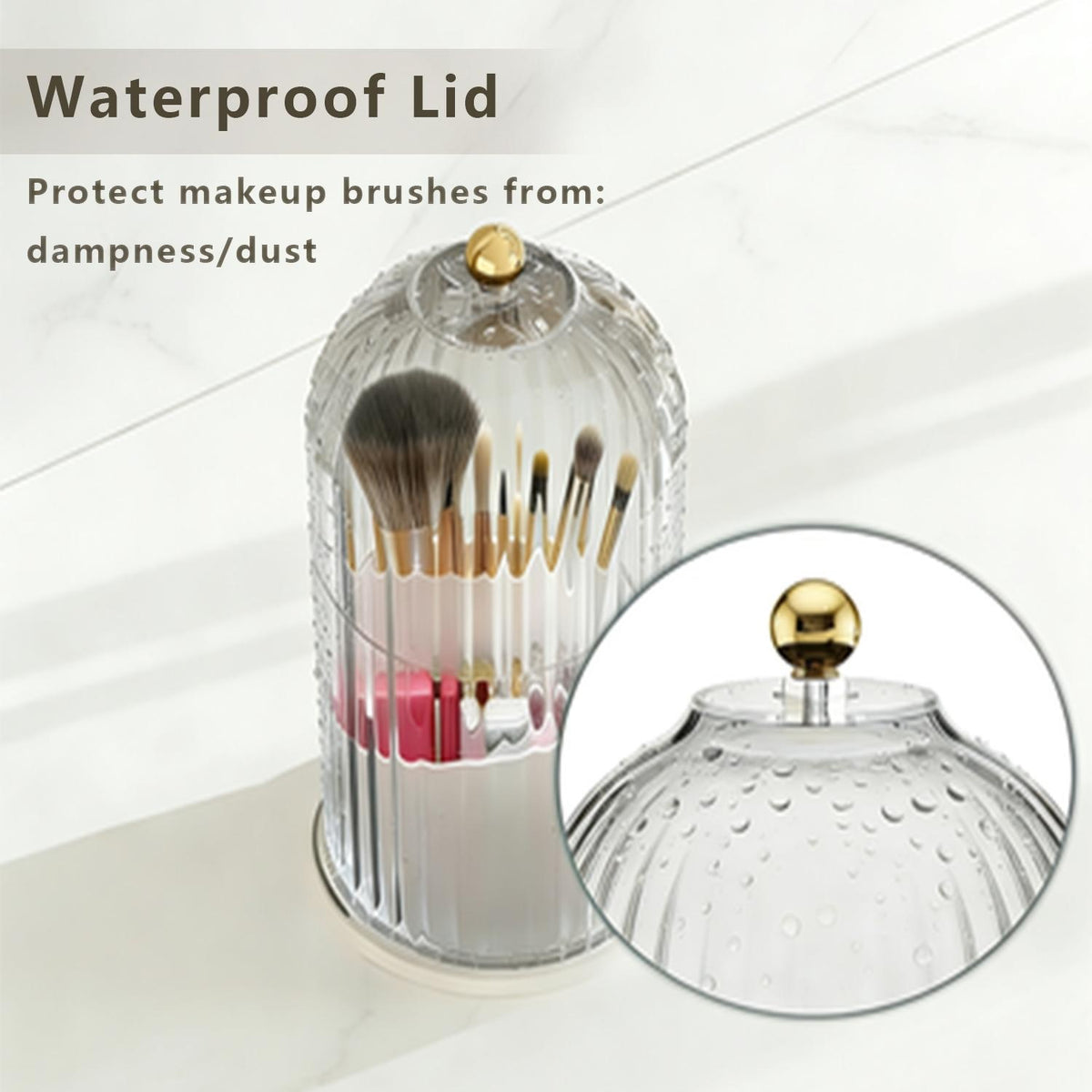 360° Rotating Toothbrush Holder — for Bathroom and Vanity