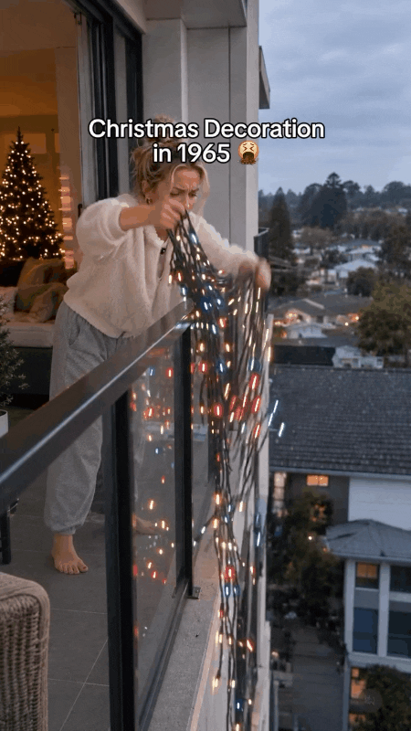 Smart Animated Christmas Lights — Balcony Decor