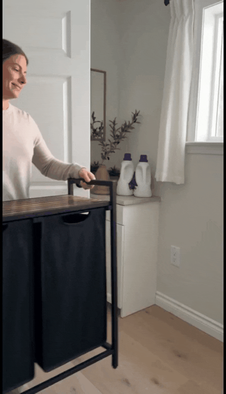 Compartmentalized Laundry Hamper — Sorter with Shelf
