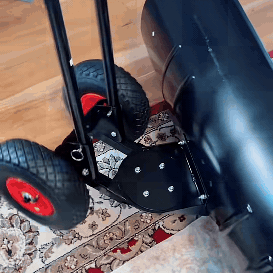 Wheeled Snow Shovel Pusher — for Driveways and Sidewalks