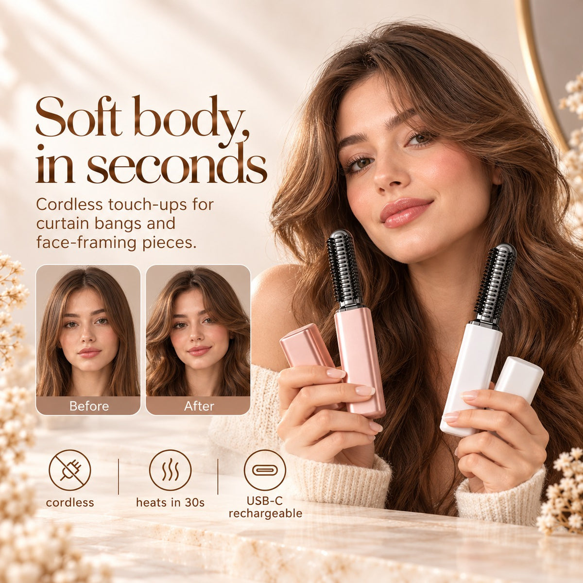 Mini Portable Hair Curler — For Styling on the Go